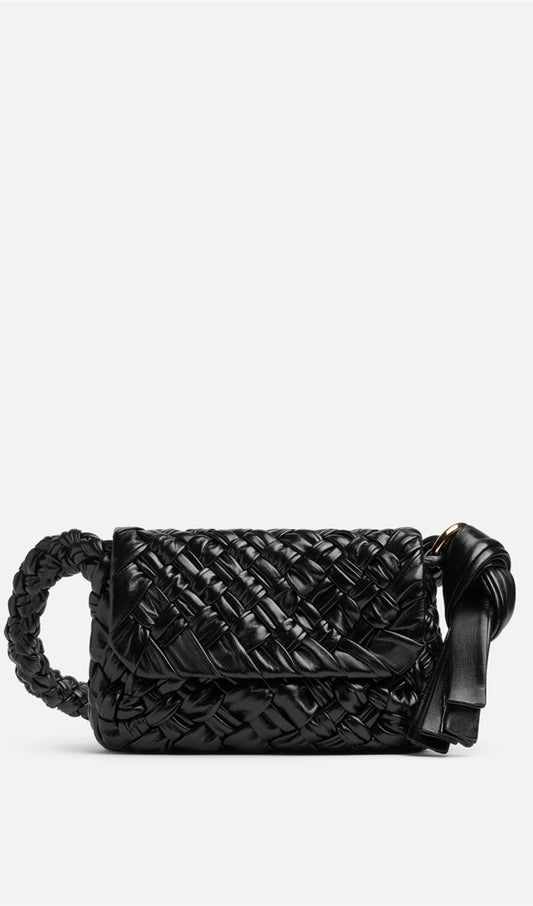 AIIZIE GIANA WEAVE SHOULDER BAG - BLACK - product image