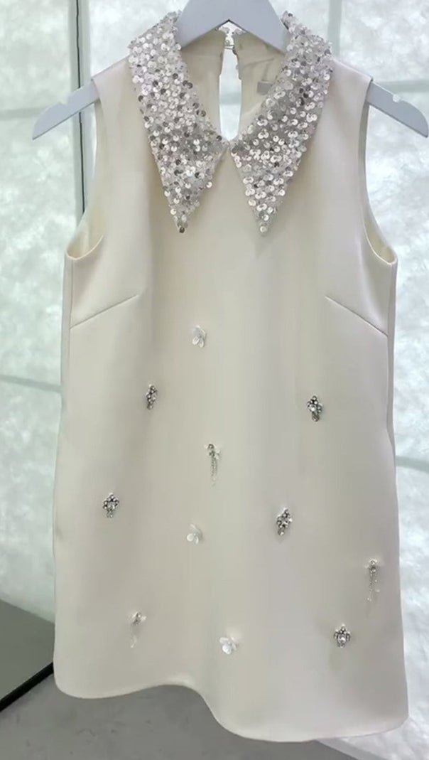 AIIZIE ANNOT SEQUIN COLLAR MINI DRESS - product image