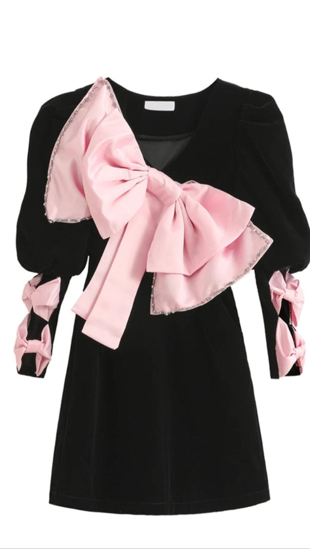 AIIZIE BOW EMBELLISHED MINI DRESS - product image