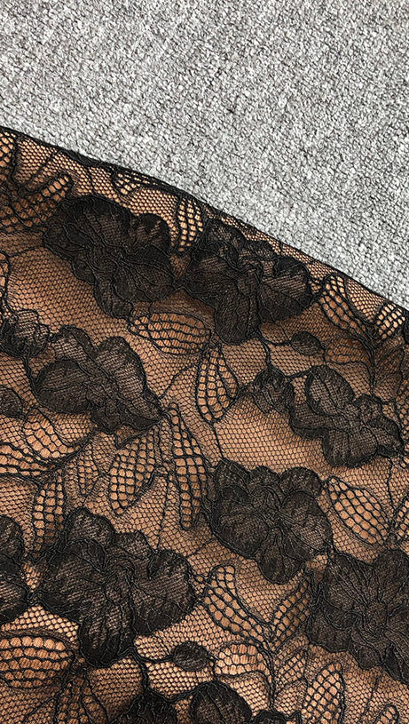 CARLIN LAYER LACE MAXI DRESS IN BLACK