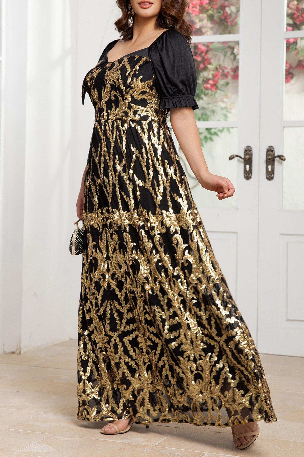 AIIZIE AZALEA SHORT SLEEVE MAXI DRESS - product image