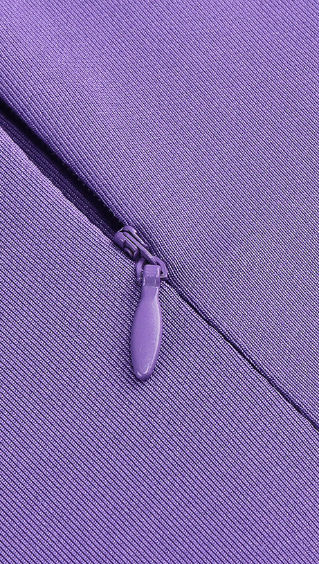 MULTICOLOR-PEARL EMBELLISHED PURPLE HALTER MAXI DRESS