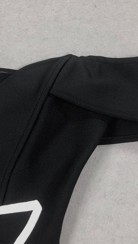 TINA 3D FLOWER EMBELLISHED STRAPLESS HALTER MINI DRESS