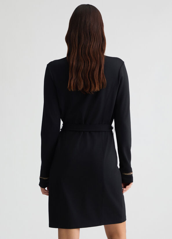 AIIZIE RIBBED V-NECK MINI DRESS IN BLACK - product image