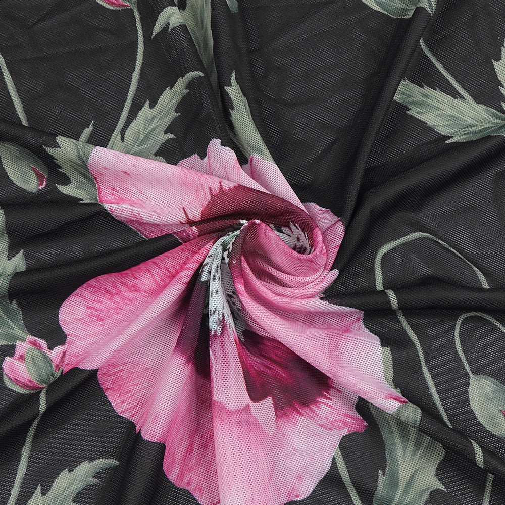 AIIZIE FLORAL PRINTED STRAPLESS DRAPED MINI DRESS - product image