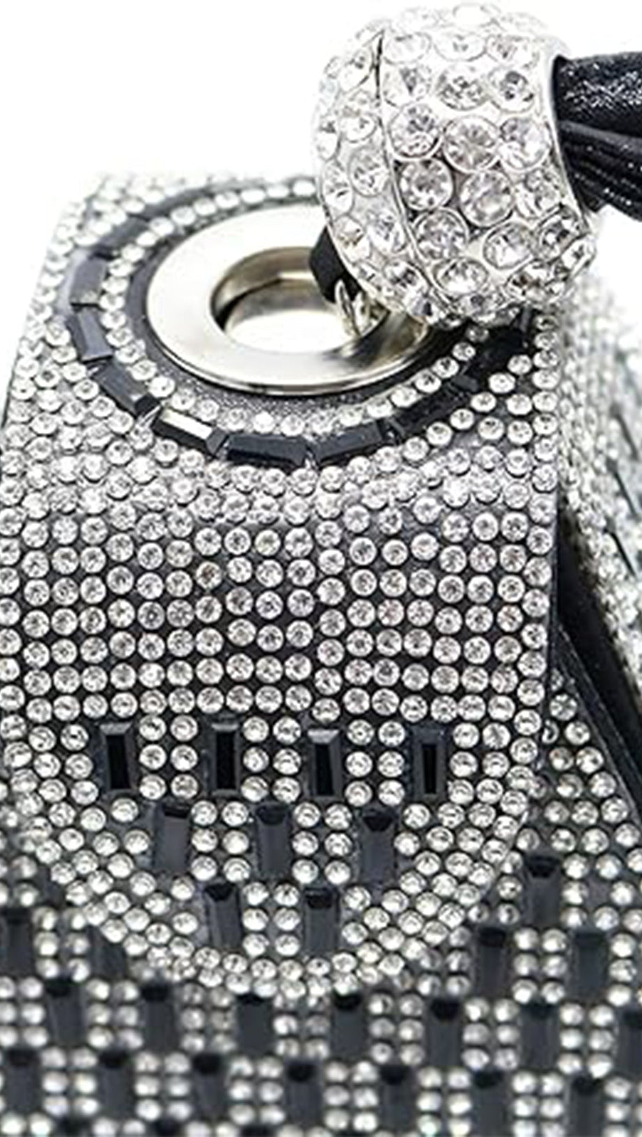 RHINESTONE-EMBELLISHED PYRAMID HANDBAG