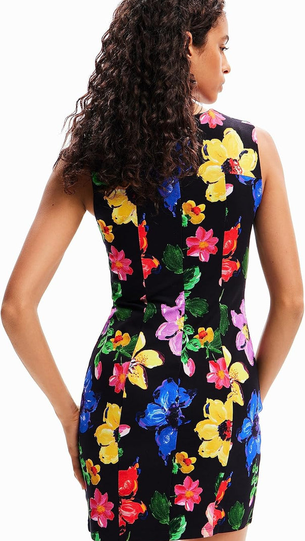 AIIZIE MULTICOLOR SLEEVELESS FLORAL MINI DRESS - product image