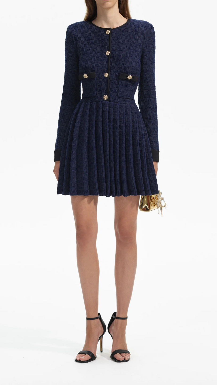 MINI ABITO IN MAGLIA NAVY 