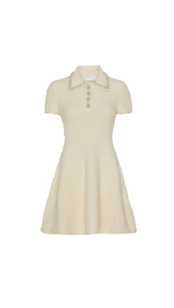 AIIZIE CREAM SOFT KNIT MINI DRESS - product image