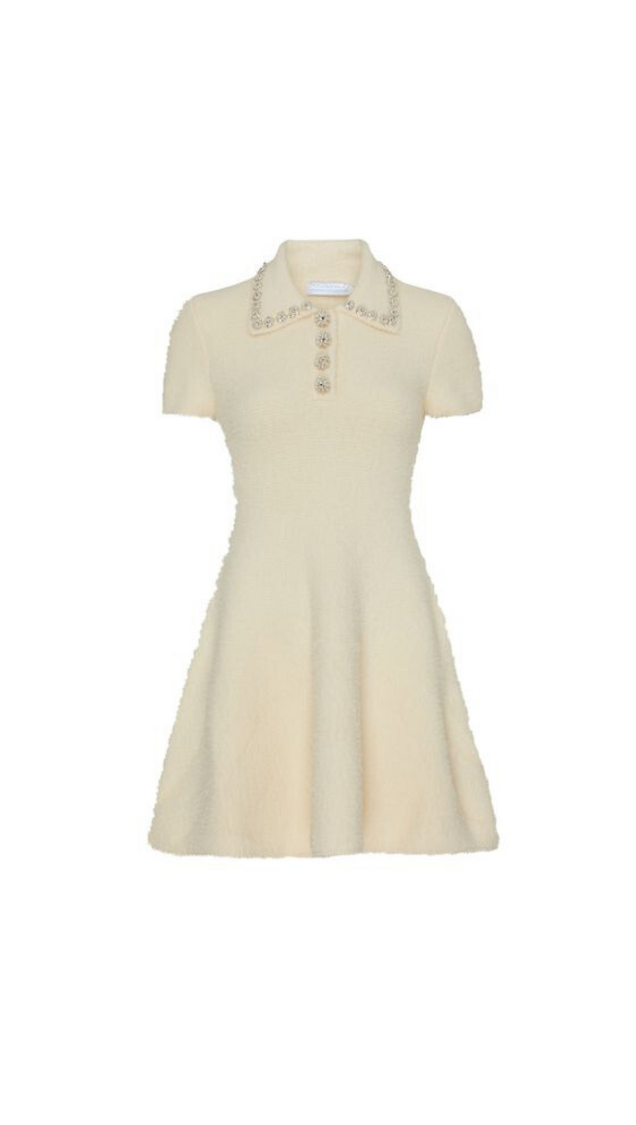 CREAM SOFT KNIT MINI DRESS