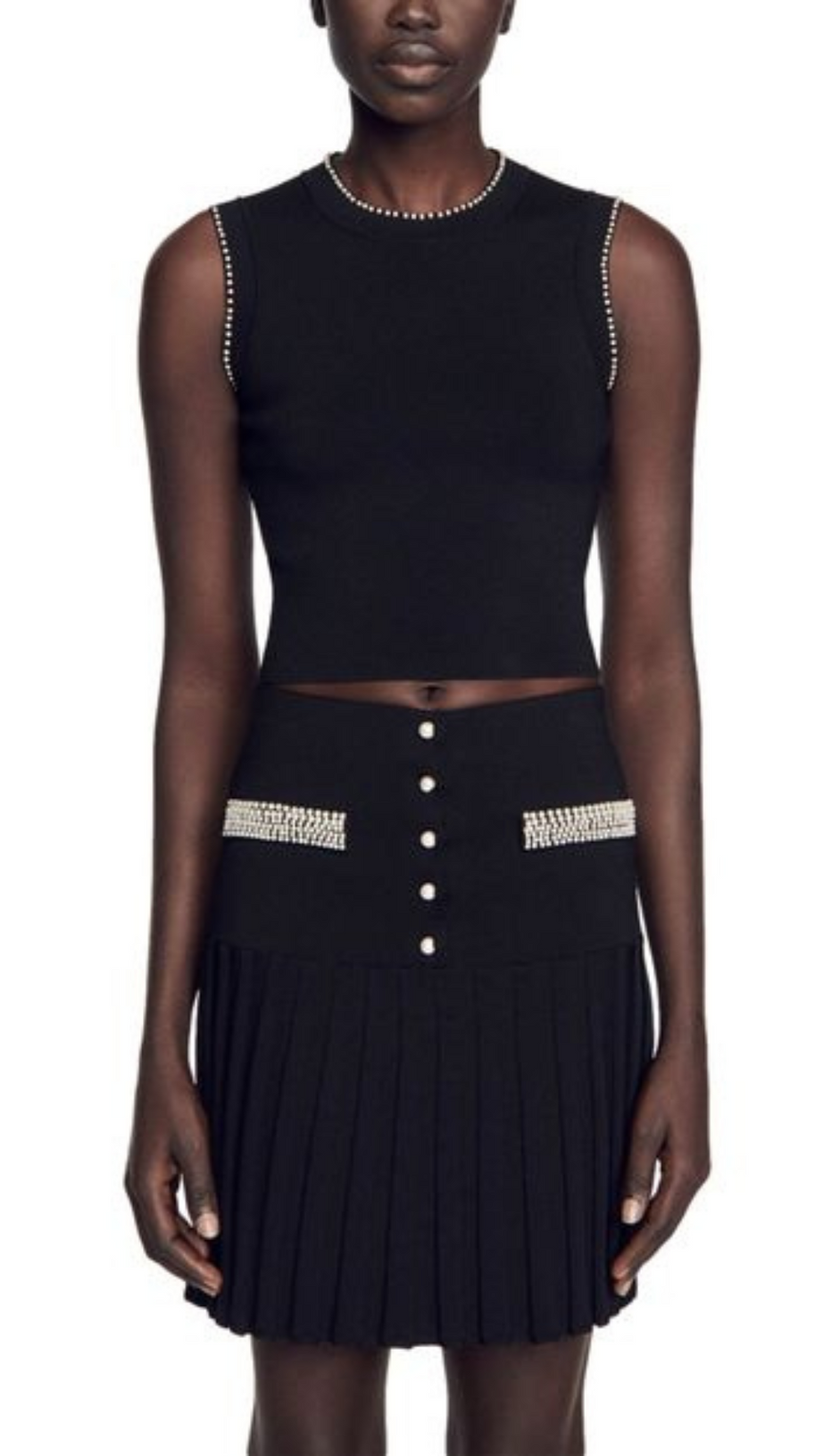 GILD EMBELLISHED KNIT TOP