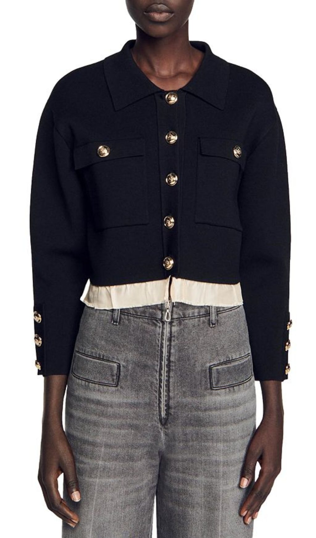 LAYERED LOOK CARDIGAN