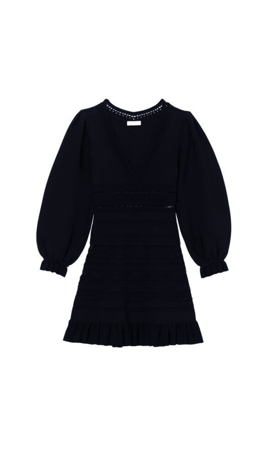 OMBRÉ-KLEID MIT V-AUSSCHNITT 