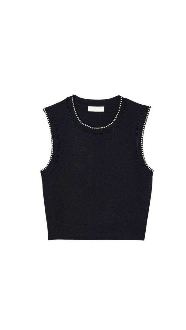 AIIZIE GILD EMBELLISHED KNIT TOP - product image