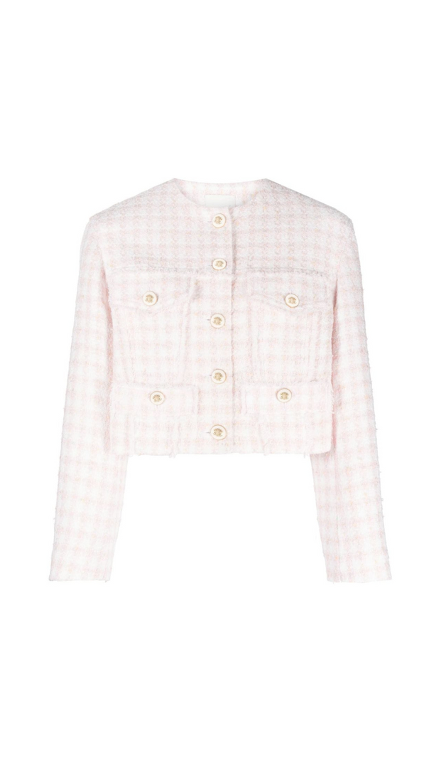 AIIZIE CROPPED TWEED BUTTON FRONT JACKET - product image