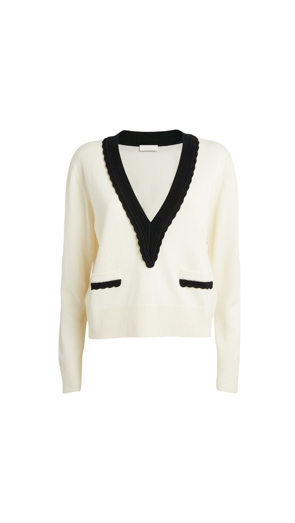 AIIZIE CONTRAST TRIM SWEATER - product image