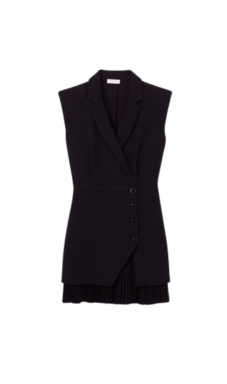 MINI ABITO IN TWEED PLISSETTATO 