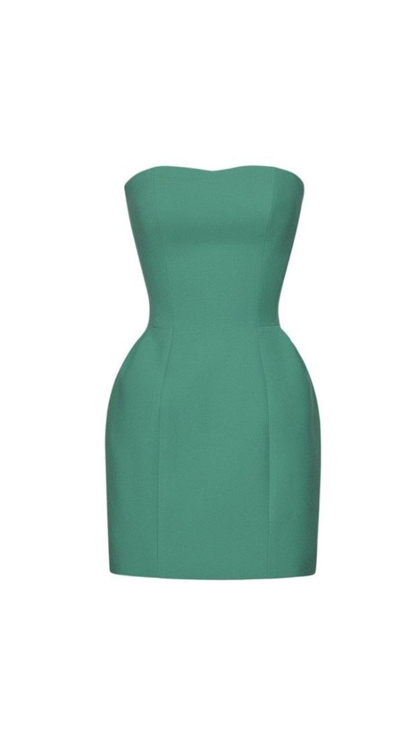 AIIZIE Jaylani Emerald Green Strapless Mini Dress | Chic & Versatile - product image
