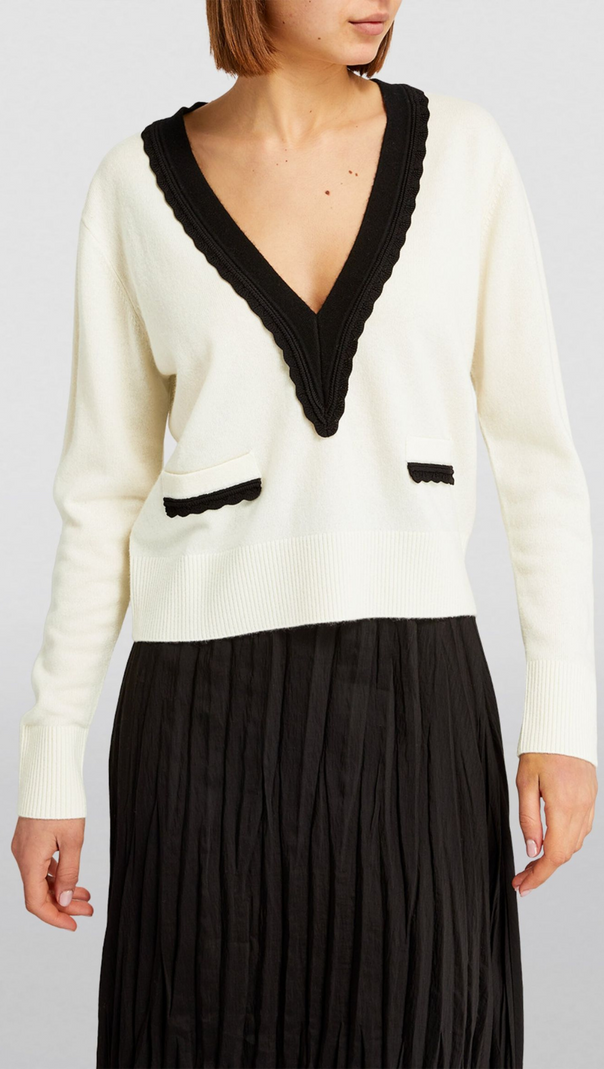 AIIZIE CONTRAST TRIM SWEATER - product image
