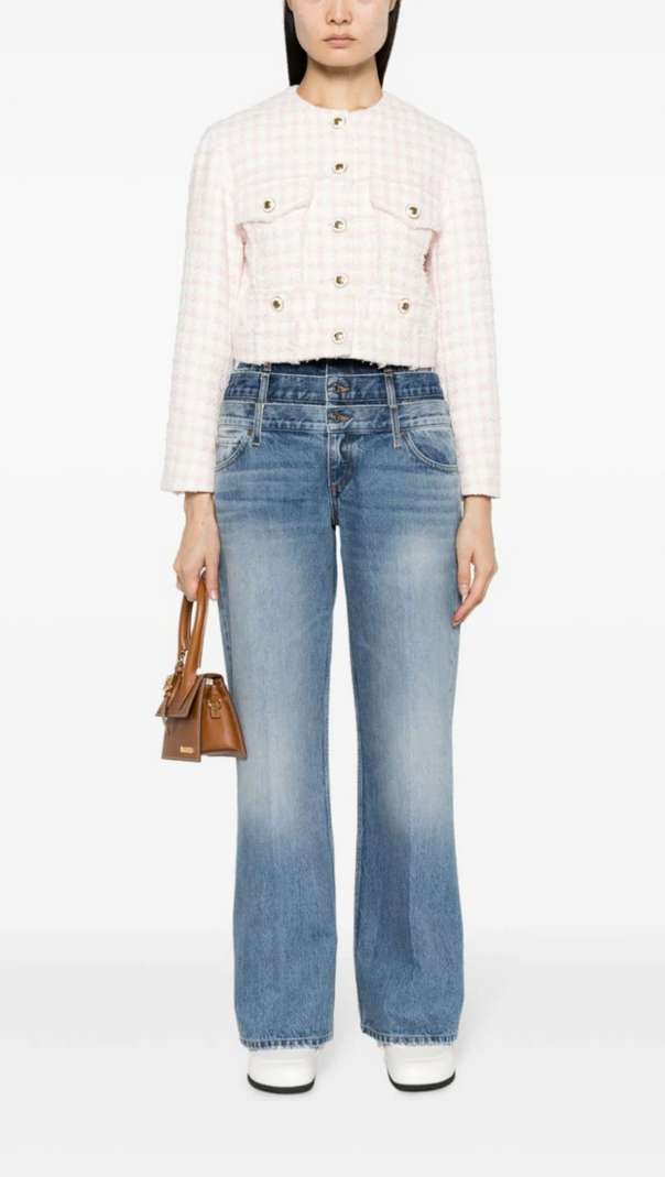 AIIZIE CROPPED TWEED BUTTON FRONT JACKET - product image