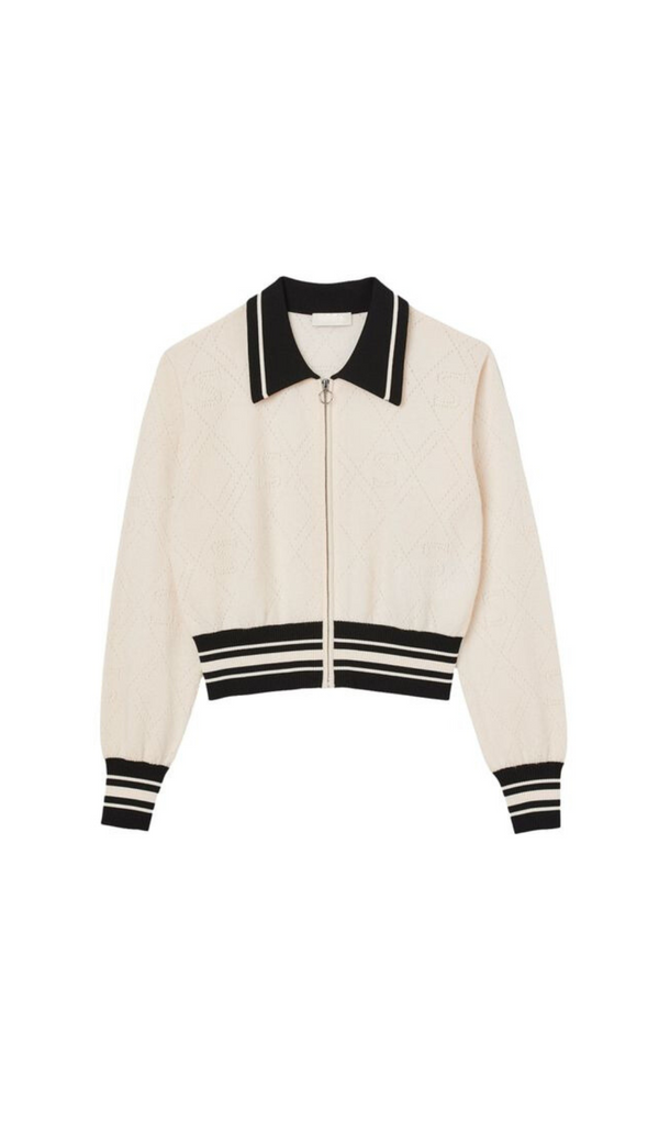 JANVIER POINTELLE VARSITY CARDIGAN