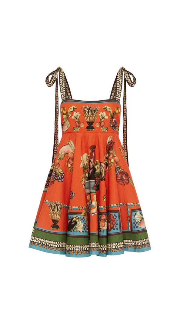AIIZIE Ilya Vibrant Whimsical Print Strappy Mini Dress - Summer Fashion for Women - product image