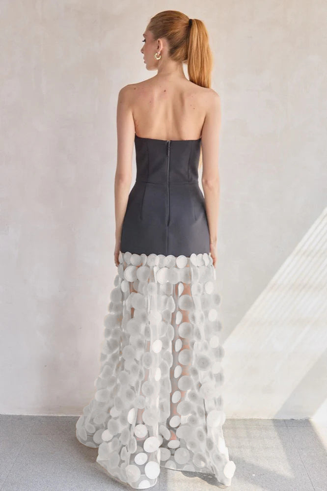AIIZIE STRAPLESS A LINE MAXI DRESS WITHE - product image