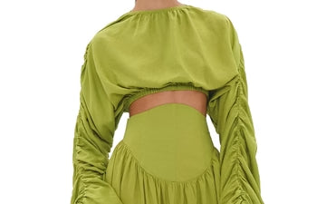 SHEILA CORP TOP CORSET SKIRT SET IN LIME