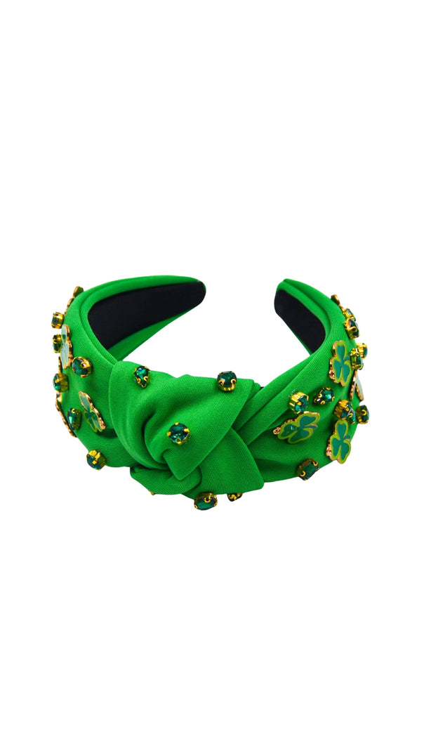 AIIZIE GREEN CLOVER HEADBAND WITH DIAMOND SET - product image