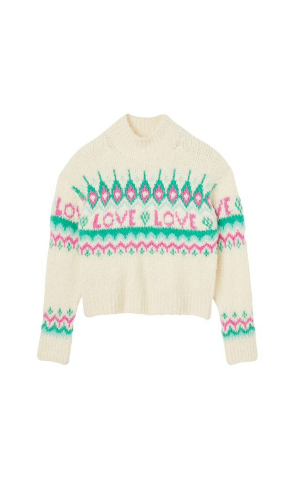 Pullover mit Stehkragen „Lover“ 