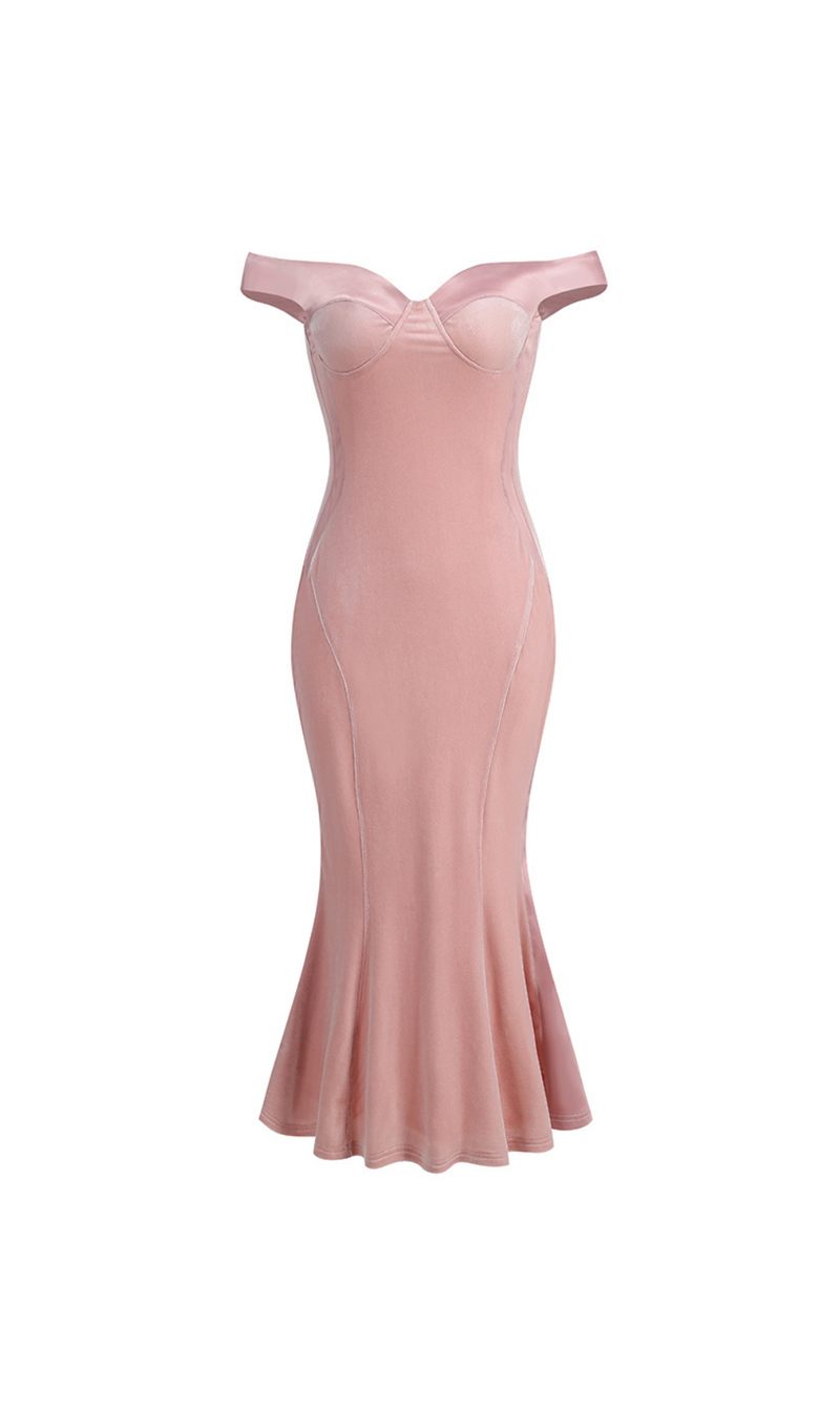 POLYESTER SPANDEX SATIN MIDI DRESS