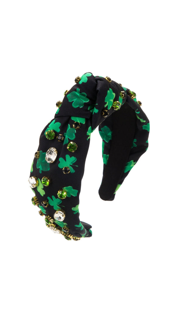 AIIZIE BLACK DIAMANTE CLOVER HEADBAND - product image
