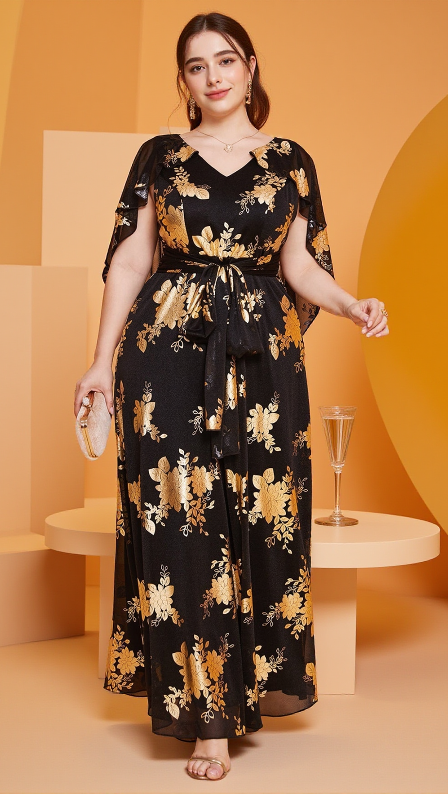 ABITO LUNGO STAMPATO ROSALIND