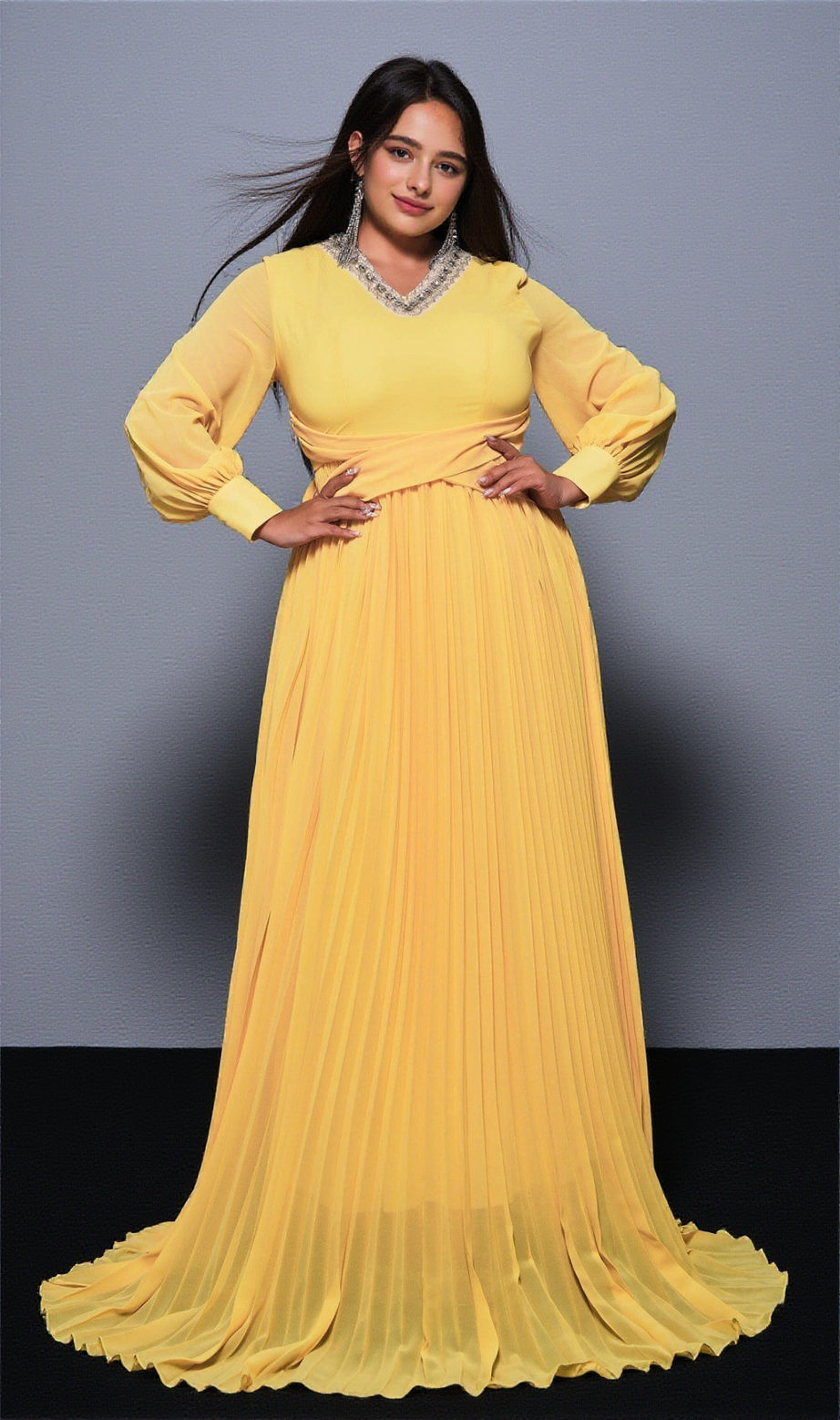 Langärmliges Maxikleid Hadley 