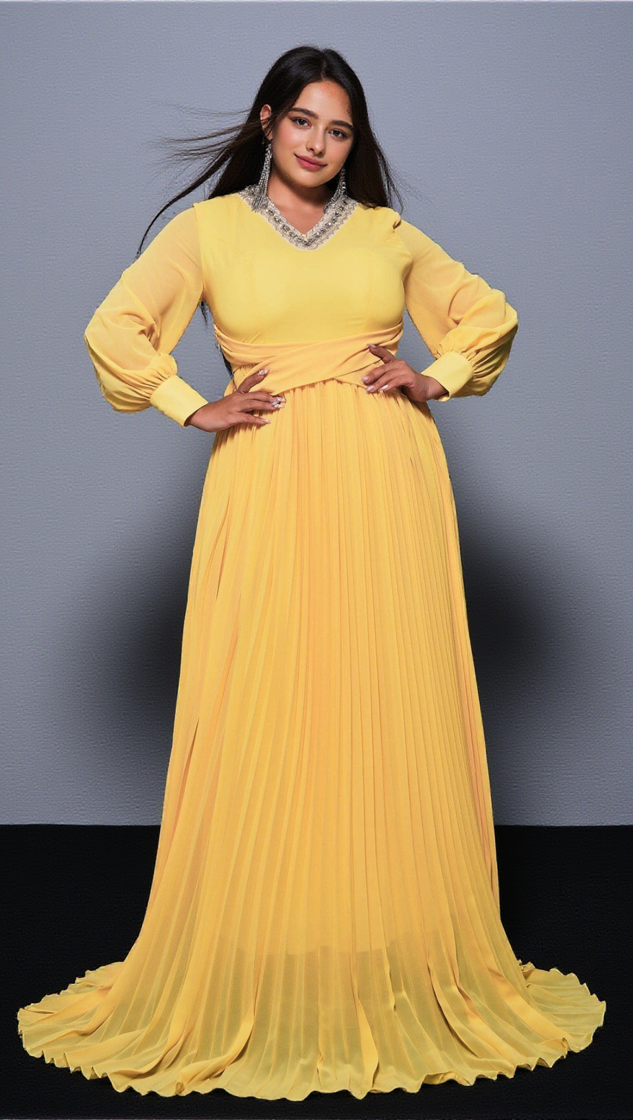 Langärmliges Maxikleid Hadley 