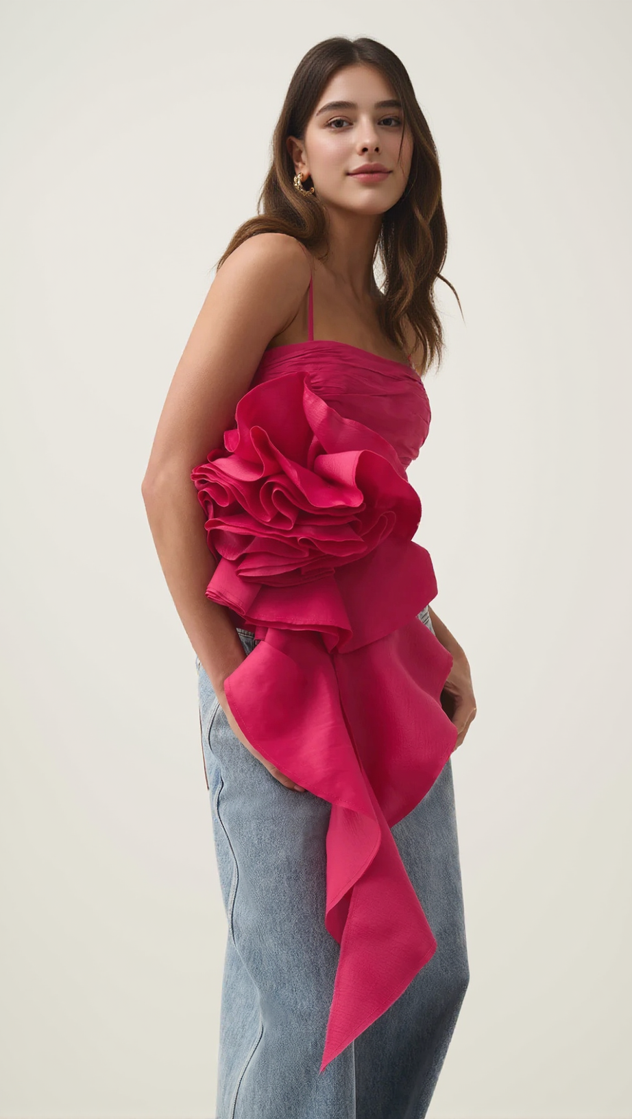 VERA POTION SPIRAL TOP IN RED