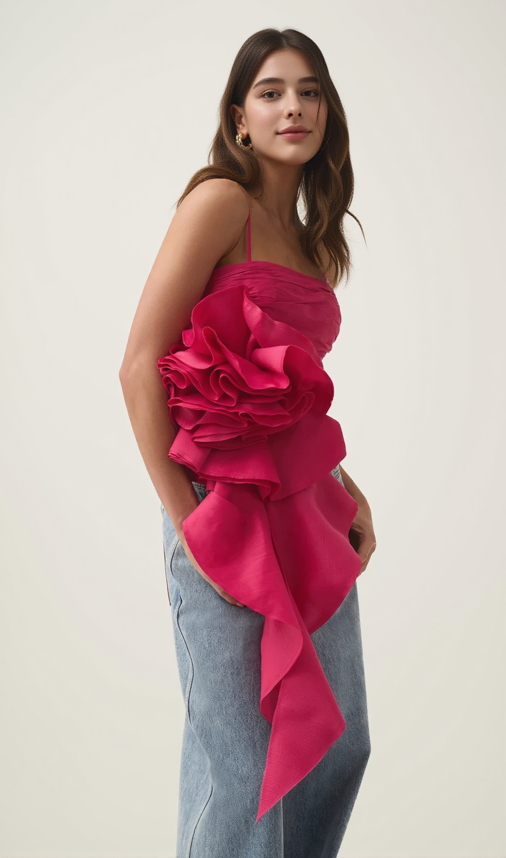 VERA POTION SPIRAL TOP IN RED