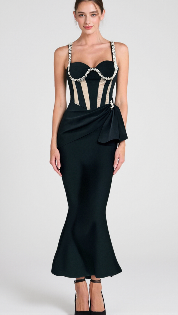 AIIZIE CRYSTAL MERMAID BANDAGE DRESS - product image
