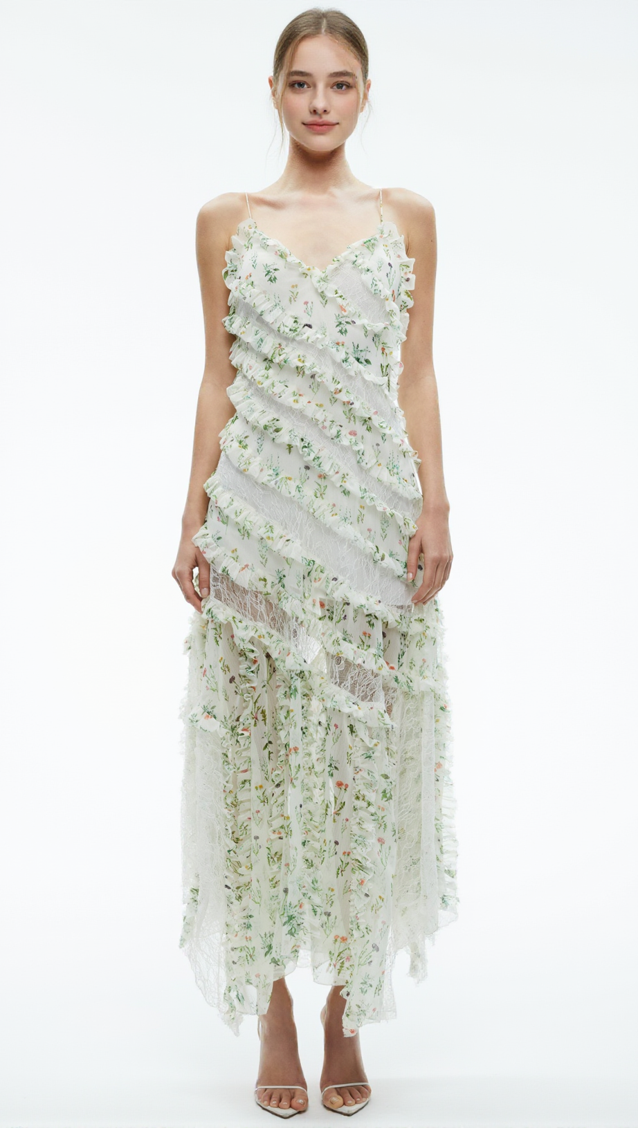 SONDRA MULTICOLOUR RUFFLED MAXI DRESS