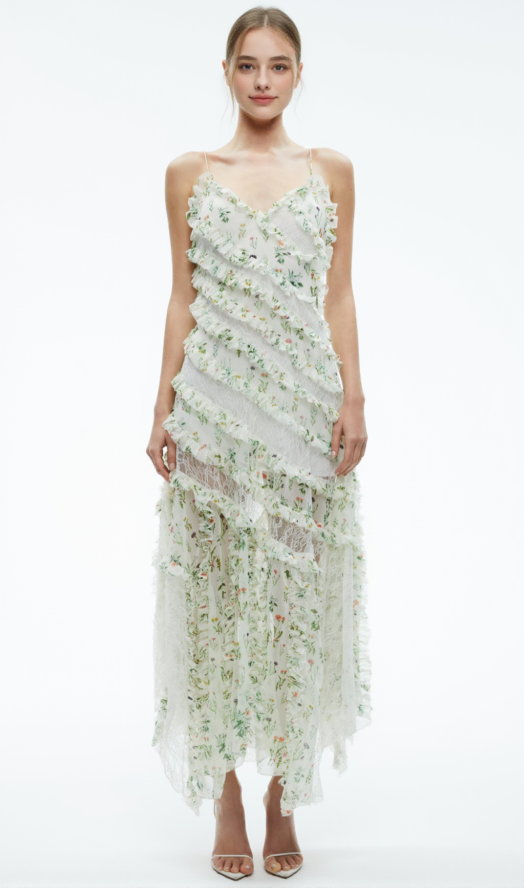 SONDRA MULTICOLOUR RUFFLED MAXI DRESS