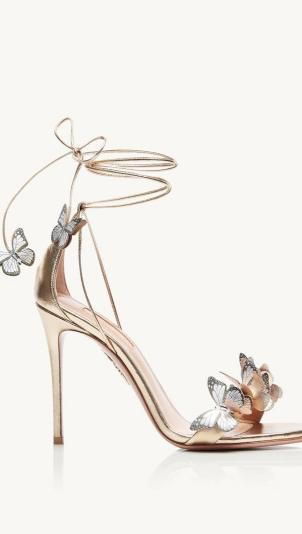 AIIZIE JAZMA PAPILLON SANDALS - CHAMPAGNE - product image