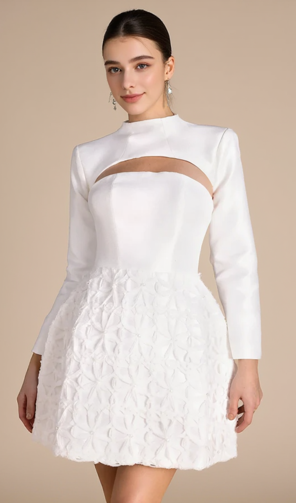 TUM TUBE TOP 3D FLORAL 2 PIECE DRESS SET