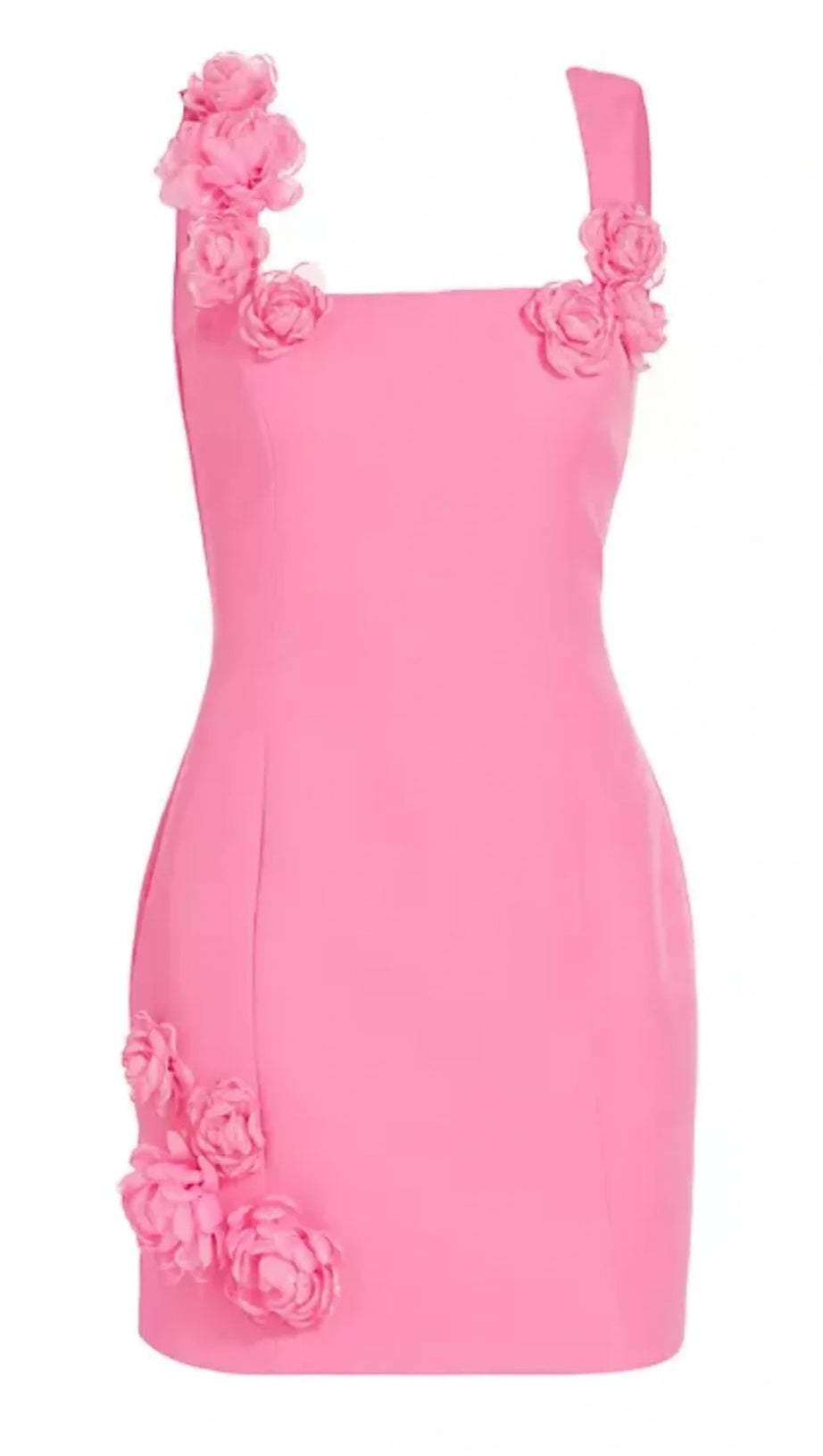 Miniabito Dilanne con applicazioni floreali in rosa