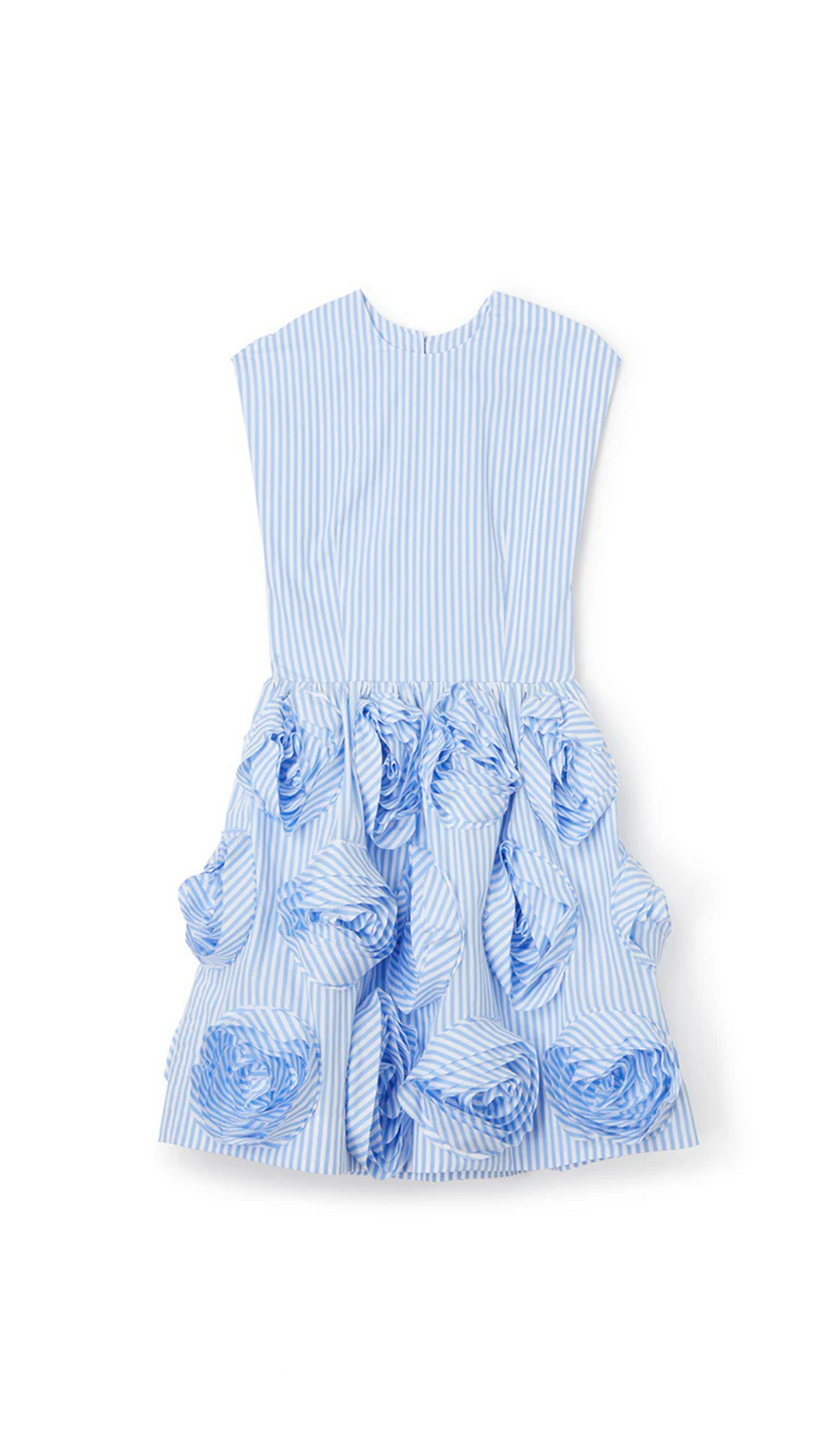 XAVIERA ROSE APPLIQUE MINI DRESS IN BLUE