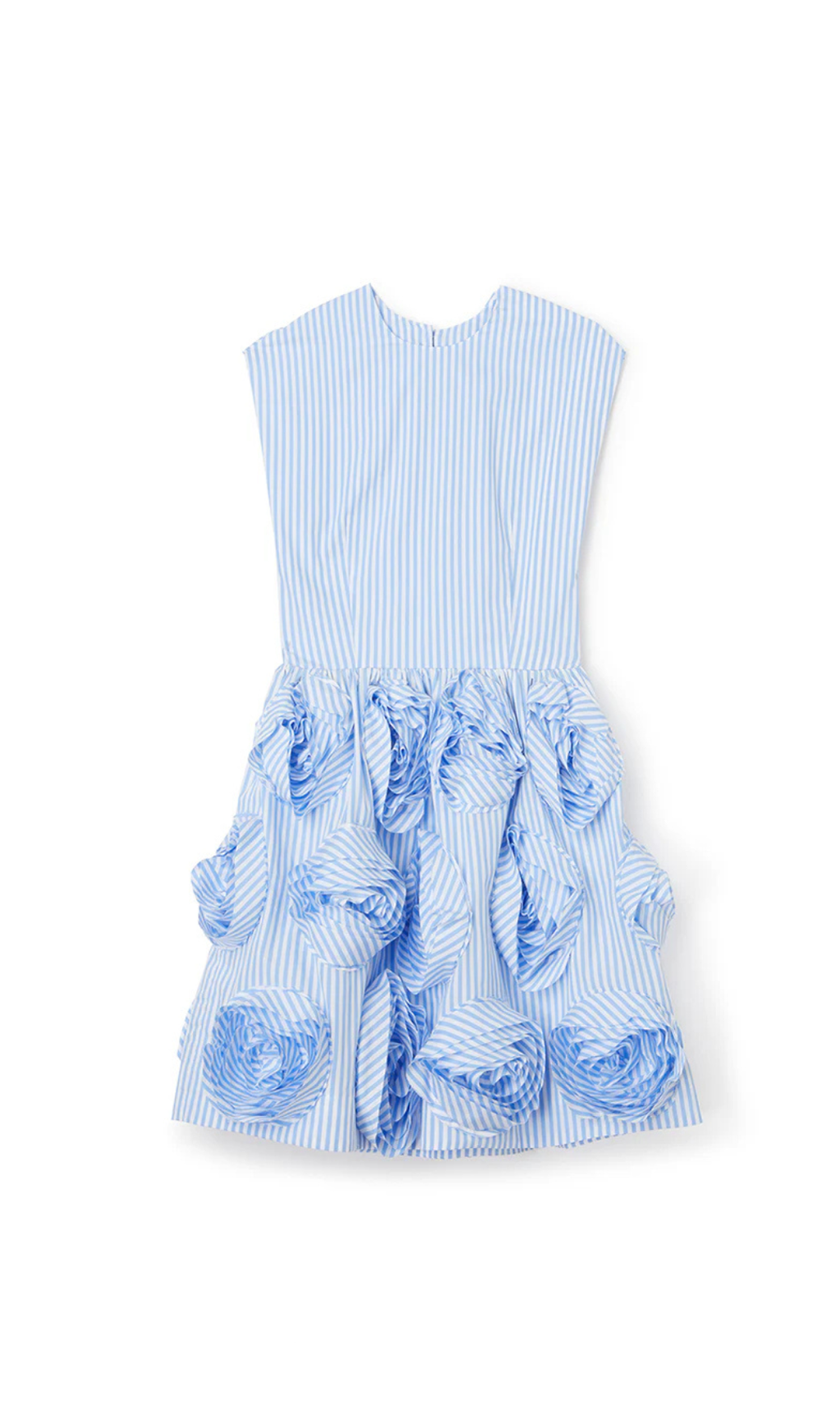 XAVIERA ROSE APPLIQUE MINI DRESS IN BLUE