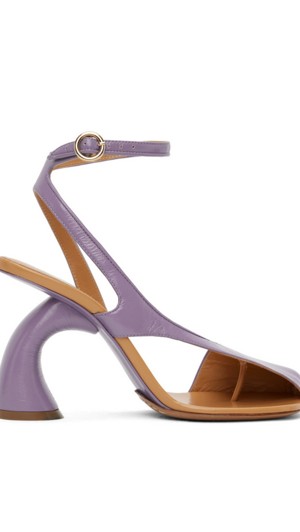 AIIZIE JANELLE CUTOUT HEELED SANDALS - PURPLE - product image