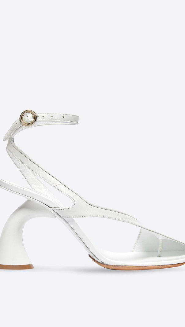 AIIZIE JANELLE CUTOUT HEELED SANDALS - WHITE - product image