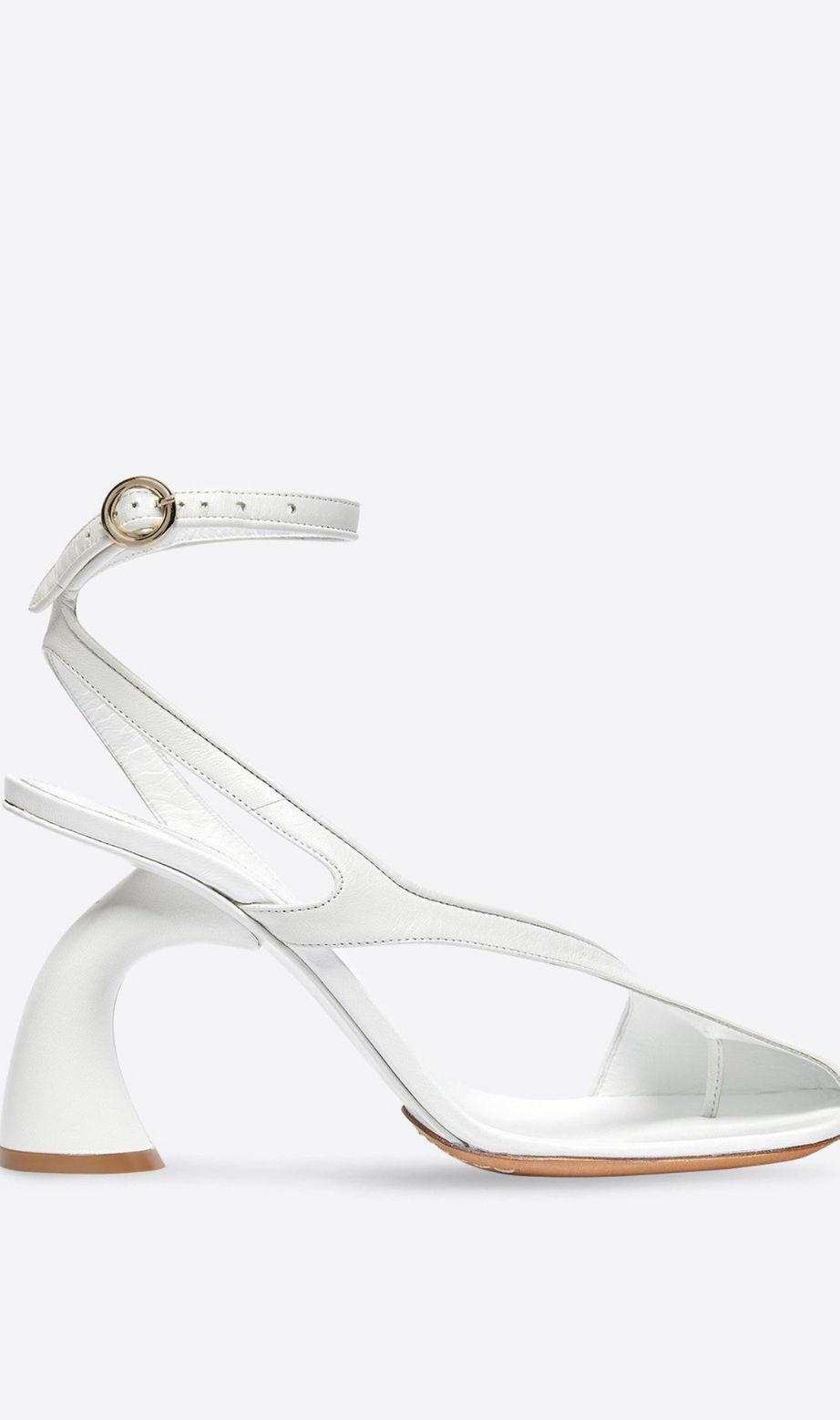 Janelle Cutout Heeled Sandals - White
