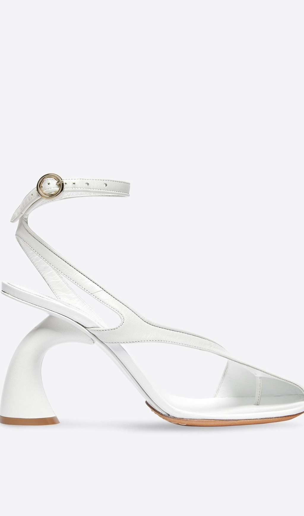 AIIZIE JANELLE CUTOUT HEELED SANDALS - WHITE - product image