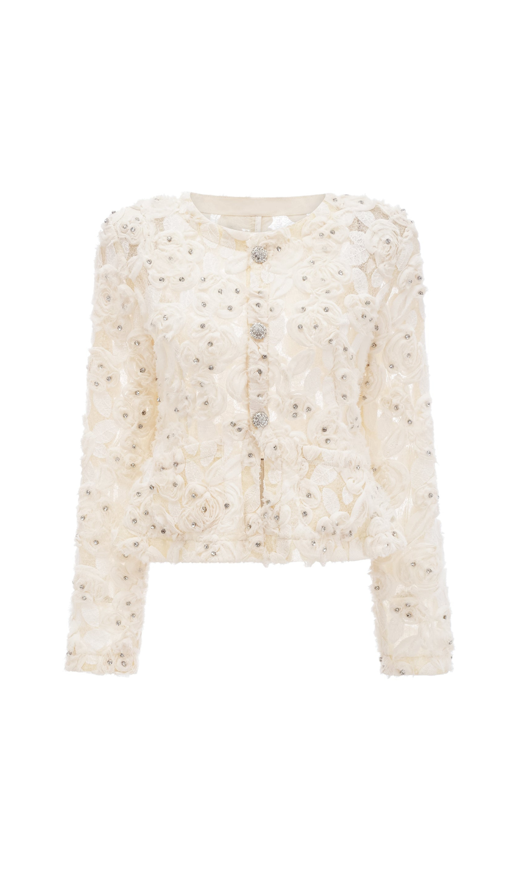 MARIANNE FLORAL-APPLIQUÉ EMBELLISHED JACKET
